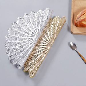 K1406 Placemats Restaurant <b>Round</b> PVC Hollow Meal Pads Anti-hot Dining Table Mats Set PVC <b>Tablemat</b> - Product Image 1