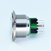 Interrupteur à bouton-poussoir en métal étanche 8mm 12mm 16mm 19mm 22mm 25mm 30mm avec LED, interrupteurs momentanés ou à enclenchement