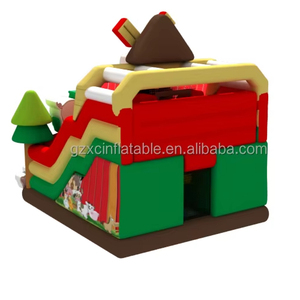 I bambini giocano all'aperto e al chiuso presso la fattoria con castelli di rimbalzo elevati e scivoli gonfiabili - Product Image 2