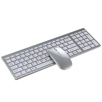 Clavier et souris sans fil rechargeables en stock pour le jeu, compatibles avec iPad, Mac, iPhone, tablette, ordinateur portable et ordinateur de bureau