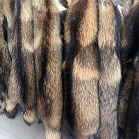 Factory Price Wholesale High Quality Super Soft Fluffy Large Natural Dyed Animal Pelt Real Raccoon Fur Skin