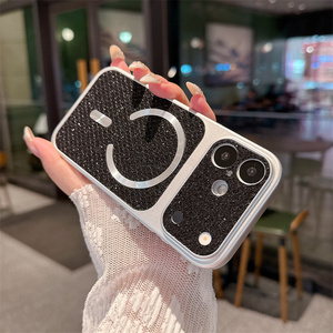 Funda Magnética Original con Purpurina para iPhone 17 16 15 Pro Max, con Protección de Cámara Electrochapada, Brillante y de Cuero - Product Image 5