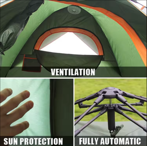 Vent Vallée D'été Mongol Hexagonal <span class=keywords><strong>Yourte</strong></span> Tente Étanche Automatique Camping Tente En Plein Air Voyage En Aluminium Une Chambre - Product Image 3