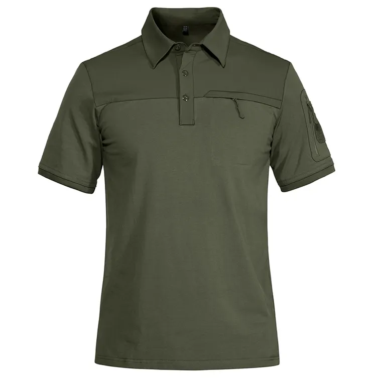 T-Shirt tactique d'été personnalisé pour hommes, Polo de Golf à manches courtes de haute qualité, Polo de poche en coton de Combat