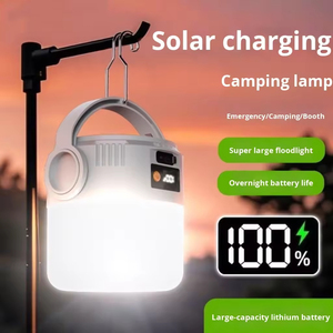 Lampe de camping LED rechargeable, longue durée de vie de la batterie, éclairage solaire extérieur pour la nuit et la rue, pour une utilisation d'urgence à domicile - Product Image 2