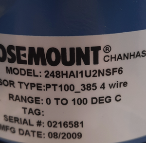 Transmetteur de température industriel Rosemount-Emerson 248HAI1U2NSF6 248, sortie 4-20mA, DIN B, à prix avantageux - Product Image 5