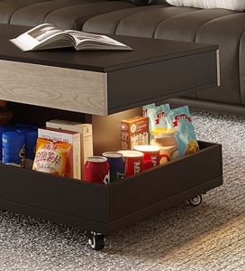 طاولة قهوة مستطيلة الشكل لغرفة المعيشة مع مساحة تخزين دورية - Product Image 4