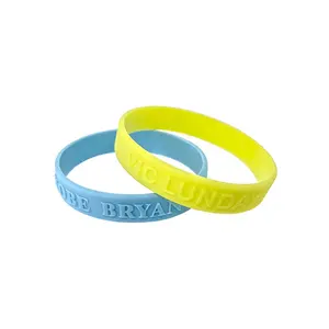 Braccialetto colorato design personalizzato con logo stampato braccialetto in silicone