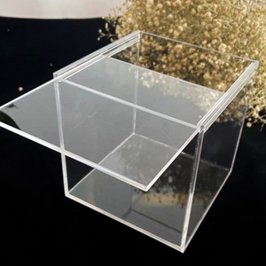 Rõ ràng hộp Acrylic tùy chỉnh Hộp Quà Tặng acrylic với nắp trượt bán buôn hộp Acrylic nhỏ - Product Image 4