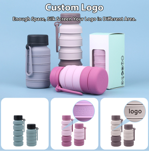 Nueva Botella de Agua Plegable de Silicona de 500 ml, Portátil, para Deportes al Aire Libre, Viajes, Senderismo, Camping - Product Image 4