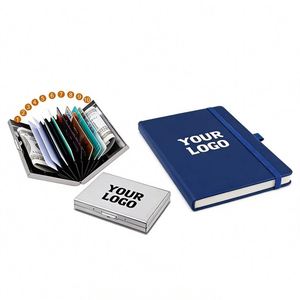 ซองใส่บัตรเครดิตแบบมินิมอลพร้อมโลโก้สั่งทำขายส่ง ของขวัญส่งเสริมการขายสำหรับธุรกิจ  ซองใส่บัตรโลหะพร้อมช่องใส่ชื่อและบัตรประจำตัว - Product Image 1