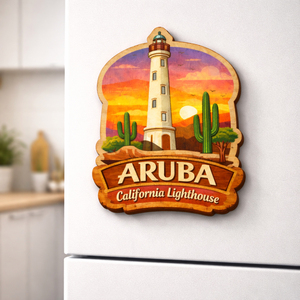 Aimant de réfrigérateur moderne en MDF personnalisé, autocollant phare d'Aruba, souvenir léger et durable, cadeau touristique du Fujian, Extraworld - Product Image 2
