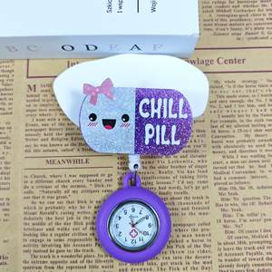 Yüksek Kaliteli Tıbbi Ayarlanabilir Saatler Esneme Sevimli Karikatür Karakter Cep Saati Asılı Kol Saati - Product Image 6