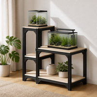 Étagère de rangement pour aquarium en profilé aluminium, super résistante, meuble de présentation DIY multi-niveaux, profilés aluminium hauts et bas