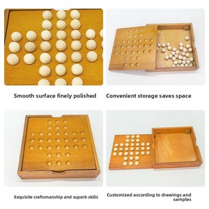<span class=keywords><strong>Jeu</strong></span> de société éducatif en <span class=keywords><strong>bois</strong></span> pour un joueur : Échecs et Dames chinoises, pour enfants de 7 à 14 ans - Product Image 4
