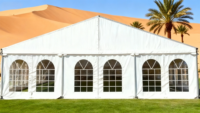 Tente de chapelle de mariage de luxe sur mesure en alliage d'aluminium et PVC, imperméable et ignifuge, pour toutes les saisons