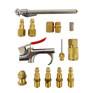 Kit de pistolet à air comprimé 14 pièces, mini pistolet à air comprimé avec embout de protection en caoutchouc et raccord rapide européen interchangeable - Product Image 6