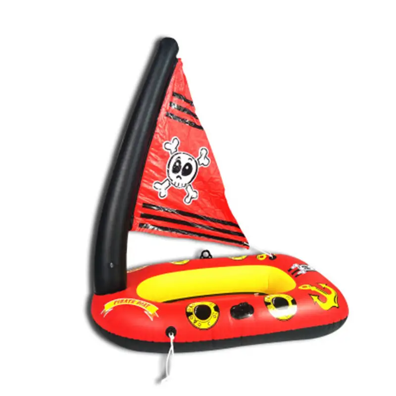 बड़ा गर्मियों में बच्चों के लिए Inflatable समुद्री डाकू नाव पूल फ्लोट