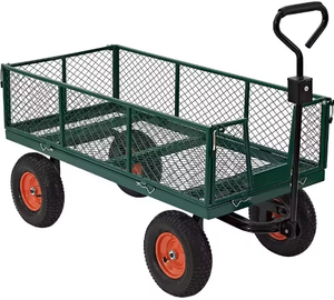 Zware uitvoering 1100 lbs draagvermogen buiten 4-wiel tuinwagen handkar met gaas van staal - Product Image 6