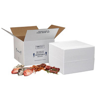 Grandes boîtes isolées en mousse, kit de stockage d'expédition, carton isolé réfrigéré de qualité alimentaire avec expéditeur de mousse.
