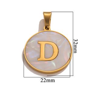 Moda 26 accessori per ciondoli con lettere iniziali 18k in acciaio inossidabile con nome personalizzato accessori da donna collana - Product Image 6