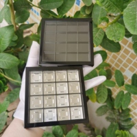 Boîte à poudre en plastique Y019 avec fenêtre, emballage cosmétique pour palette de fards à paupières personnalisée de 16 teintes