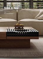 Table d'appoint en bois d'écorce de noyer moderne européenne du milieu du siècle cadre en bois massif pour bureau café boutique salon meubles de maison