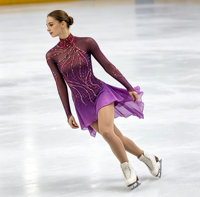 Robe de patinage artistique à col haut et dos ouvert, manches longues, en maille ornée de strass, pour enfants et adultes, pour compétitions et spectacles sur glace