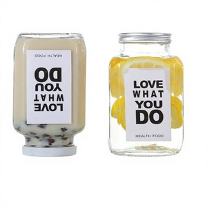 250ml 350ml 500ml Square <b>Glass</b> Beverage <b>Bottle</b> Screw Cap <b>Juice</b> Tea Coffee Container Custom Label - Product Image 4