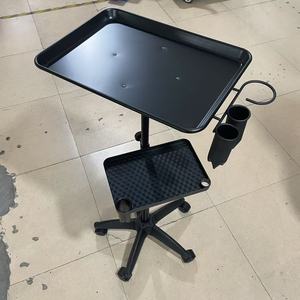 Chariot de Salon Mobile avec Plateau en Aluminium Réglable en Hauteur, Plateau de Service Antirouille Spécialisé pour le Tatouage et la Coiffure - Product Image 5