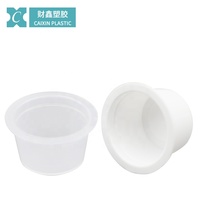 Impression de logo personnalisé 50g, petite tasse en plastique de pâte blanche, boîte d'emballage de pâte de tomate, pot en plastique PP de qualité alimentaire