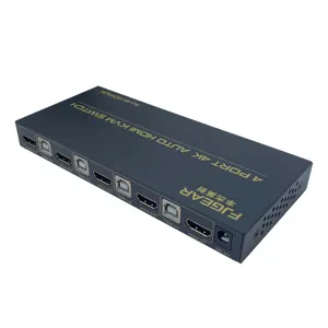 FJ-4K401HUK Fjgear auto usb HDMIKVM Switch 4K 4 PORT 4 in 1 out 3840x2160 @ 30Hzプラグアンドプレイ
