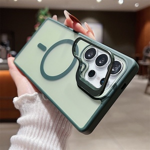 Funda Magnética para Teléfono con Soporte de Lente Metálico Invisible para Samsung S24 S25 Ultra A36 A56, Fundas Móviles Anticaídas - Product Image 5