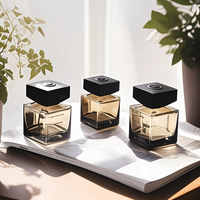 Bouteille en verre vide personnalisée pour huile essentielle, 100 ml, couleur ambre, avec bouchon en bois, diffuseur à bâtonnets d'arôme, impression sérigraphique de logo personnalisé de luxe