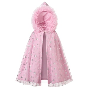 Capa con Capucha de Dibujos Animados de Frozen para Niñas, Poncho Rosa, Chaqueta Tipo Chal, Duradera, para Exteriores, Navidad, Nueva - Product Image 1