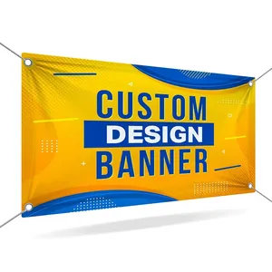 Custom Outdoor Banner Birthday Promotion Building Fence Pbusiness Signlin Banner Vinyl Hanging Ads Aluminum Banner RJ