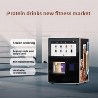 Mesin Penjual Protein Bubuk Otomatis GS801 dengan Pemanas & Pendingin Terintegrasi, Warna Hitam, Asal Cina, Mendukung ODM/OEM