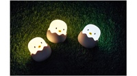 Veilleuse LED tactile en silicone en forme de poussin mignon, intensité réglable, lampe de chevet douce en silicone en forme d'œuf pour chambre d'enfant, cadeau pour bébé
