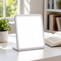 Lampu Terapi SAD Bebas UV Portabel Lampu LED Siang Hari dengan Alarm Hemat Energi Bodi Persegi ABS Bertenaga DC GQ-L3