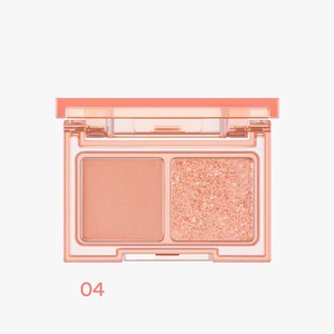 दोहरी रंग दृष्टि पैलेट वॉटरप्रूफ लंबे समय तक चलने वाला मैट और ग्लिटर आंख छाया - Product Image 3