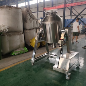 Mixer Drum Otomatis Stainless Steel dengan Motor dan Gear untuk Pencampuran Bahan Kimia dan Bubuk Herbal - Product Image 2