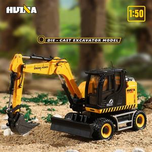 Chargeuse-pelleteuse statique en alliage Huina 1725, échelle 1:50, véhicule d'ingénierie en métal moulé sous pression, modèle de <span class=keywords><strong>camion</strong></span> de chantier, <span class=keywords><strong>jouet</strong></span> - Product Image 2