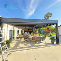 Pergola extérieure de luxe en aluminium Sweet Home, design personnalisé, imperméable, respectueuse de l'environnement, facile à assembler, décorations de jardin