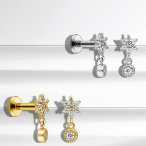 <span class=keywords><strong>Helix</strong></span> <span class=keywords><strong>Piercing</strong></span> fleur oreille anneaux mode boucle d'oreille femmes hommes balancent lèvre anneau Labret <span class=keywords><strong>Piercing</strong></span> bijoux plaqué or <span class=keywords><strong>Piercing</strong></span> Tragus - Product Image 3