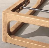 Lit de repos extérieur en teck massif, résistant aux intempéries, imperméable, mobilier de loisirs pour piscine, villa, jardin