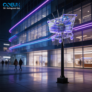 Ventilateur <span class=keywords><strong>LED</strong></span> holographique 3D stéréoscopique à l'œil nu, projecteur holographique de taille extra-large 300 cm, affichage publicitaire extérieur, 176 points de vue - Product Image 1