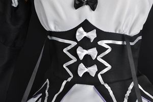 Rem RAM ชุดคอสเพลย์อนิเมะใหม่: ชีวิตในโลกที่แตกต่างจากชุดแม่บ้านชุดฮาโลลิต้าฮาโลวีนชุดเต็มรูปแบบ - Product Image 4