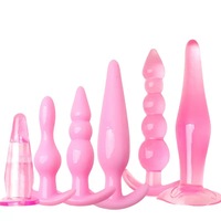 Juego de 6 Tapones Anales, Masajeador de Próstata, Dildo, Juguetes Sexuales para el Ano