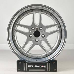Juego de 3 Ruedas Forjadas Bku 5x120 de 18 y 19 Pulgadas, Estilo <span class=keywords><strong>M</strong></span> Parallel 37, <span class=keywords><strong>Llantas</strong></span> de Aleación Plateadas para <span class=keywords><strong>BMW</strong></span> <span class=keywords><strong>E46</strong></span> E34 E90 E92 E60 E38 E39 F10 - Product Image 3