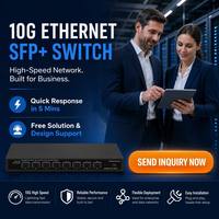 Commutateur réseau 10G SFP+ 8 ports géré, interface web, VLAN, QoS, prend en charge les modules optiques 1G, 2.5G, 10G